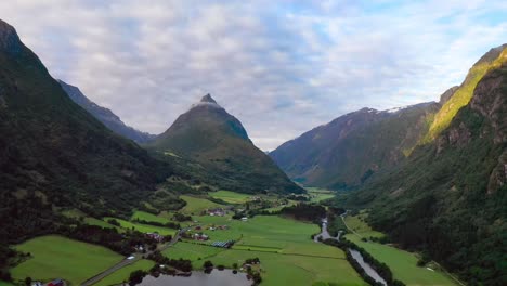 aerial footage beautiful nature norway