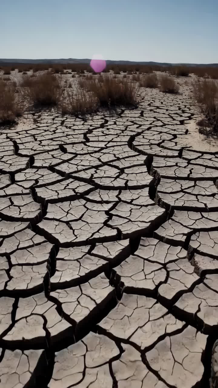 Dry, Cracked Earth Under a Bright Sun
