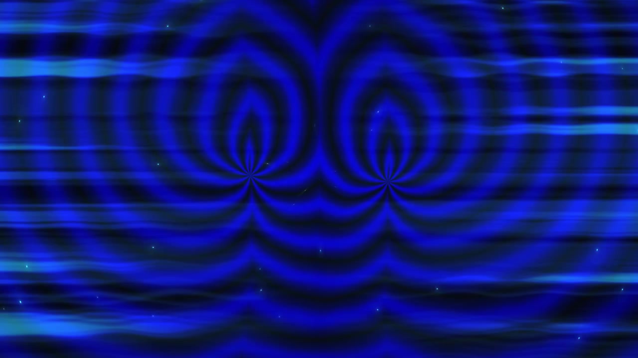 Abstract Blue Wavy Pattern with Pulsing Light Effects