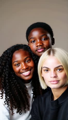 multiracial friends portrait