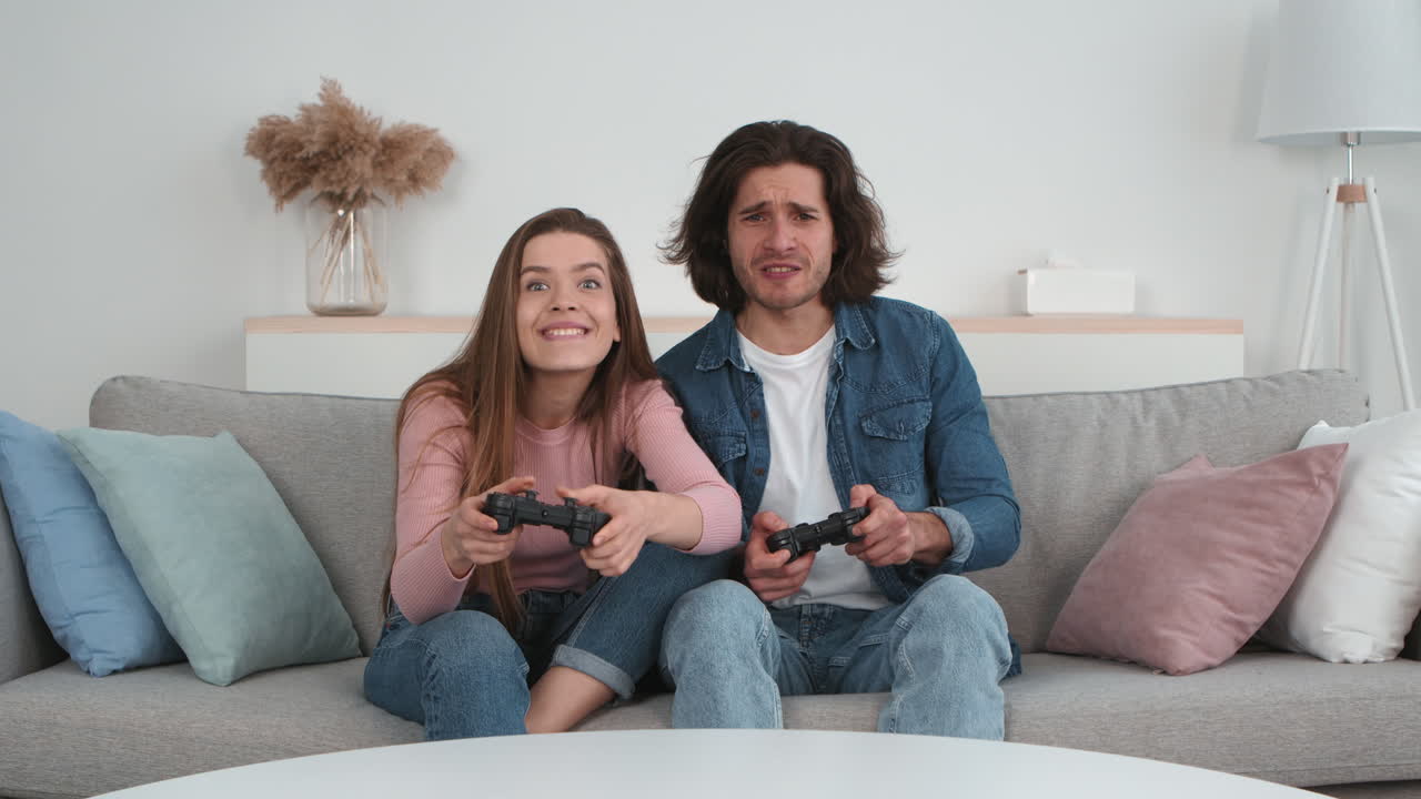 Couple Playing Video Games Together