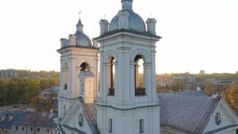 drone vista aérea de la iglesia carmelita de st