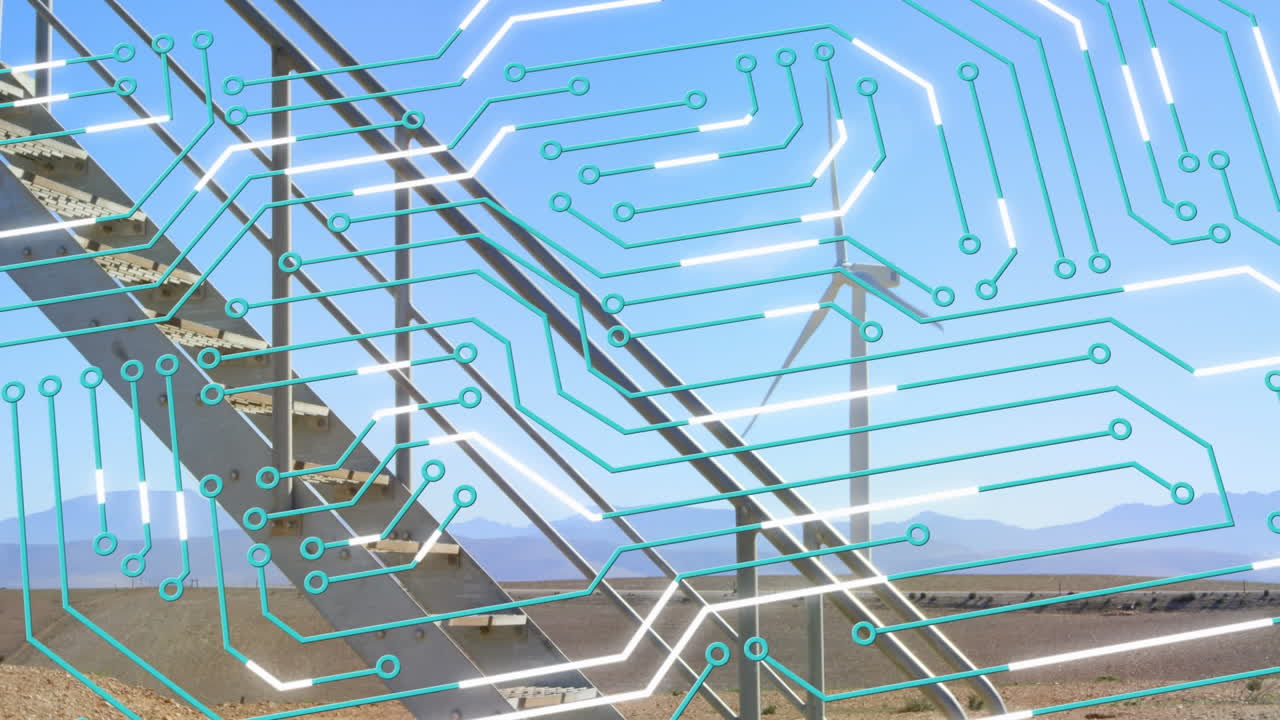 animación del procesamiento de datos financieros a través de la red