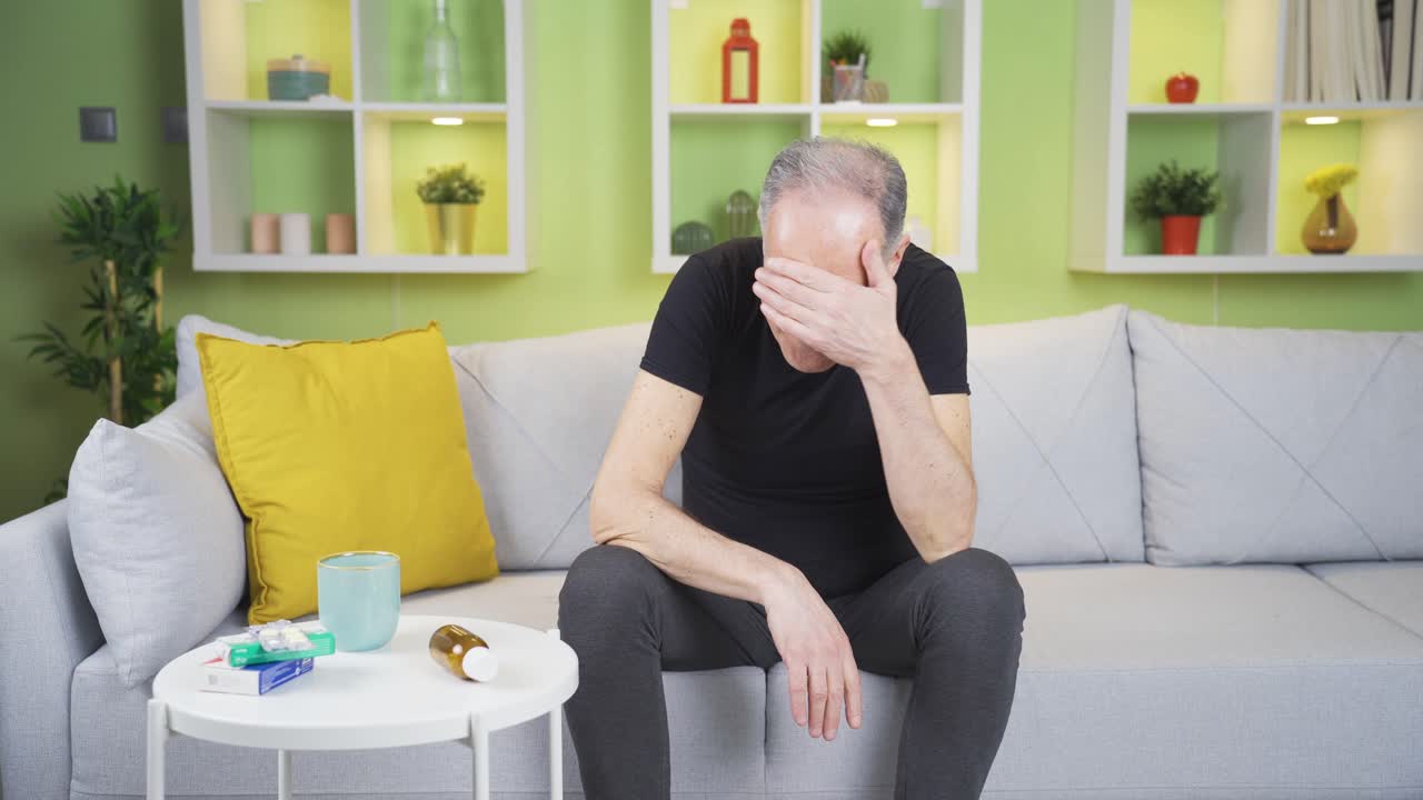 마약을 사용하고 싶지 않은 울고 있는 남자.