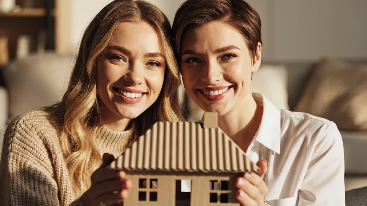 Happy Couple with a Model House