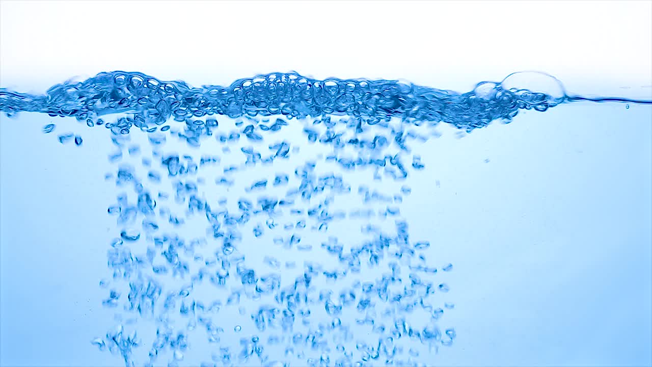 Close up water in slow motion