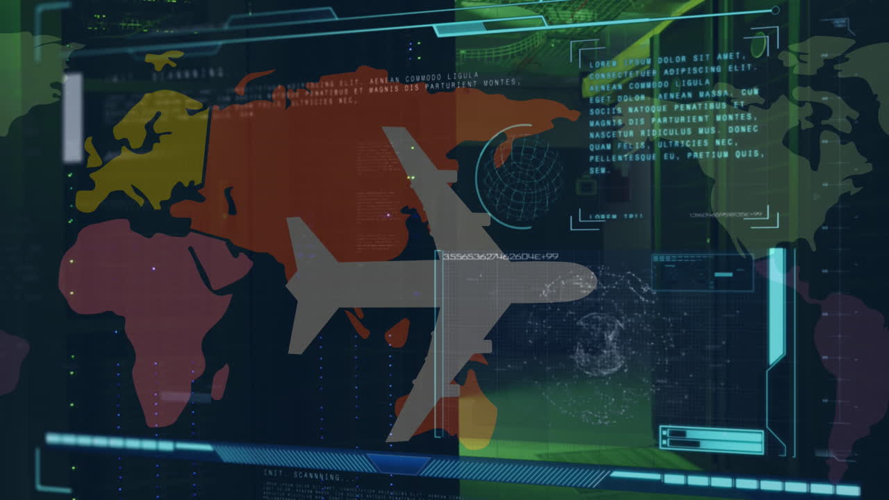 vídeo del procesamiento de datos sobre un fondo oscuro