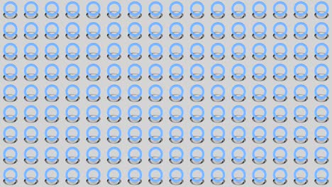 Abstract isometric background blue rings motion up and down