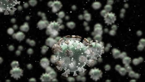 Animation-of-virus-cells-over-black-backrgound