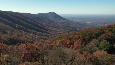 stunning 4k drone footage of fort mountain, chatsworth, ga, showcasing vibrant autumn mountain views. perfect for nature, travel, or seasonal projects