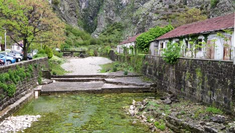 dry and rocky riverbed in kotor montenegro