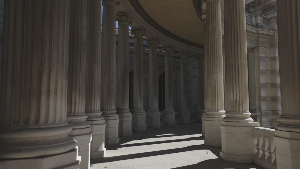 Pillar walkway at Palais Longchamp in Marseille, France
