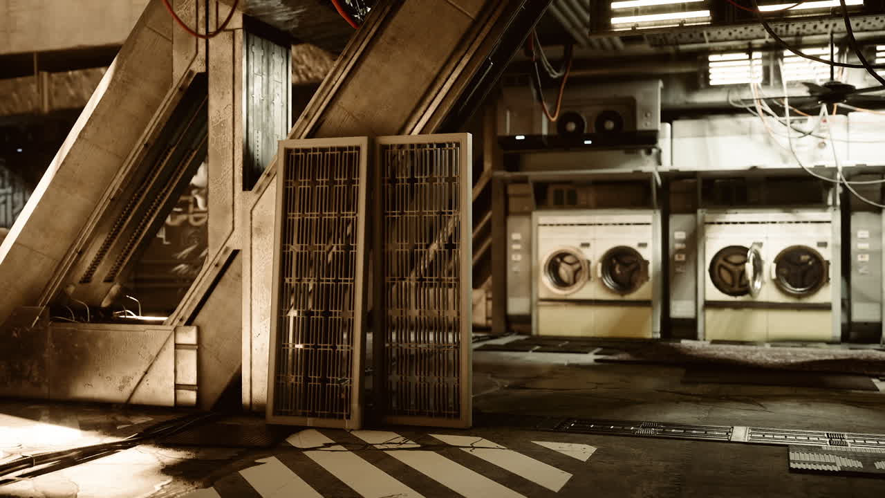 미래의 산업용 세탁실