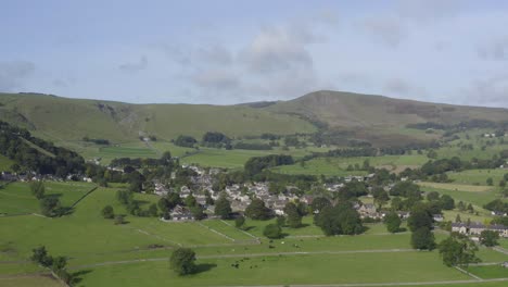 drone shot orbiting castleton 01