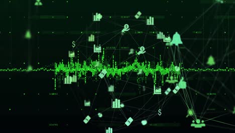 Globo-De-Red-De-Iconos-Digitales-Girando-Contra-El-Procesamiento-De-Datos.