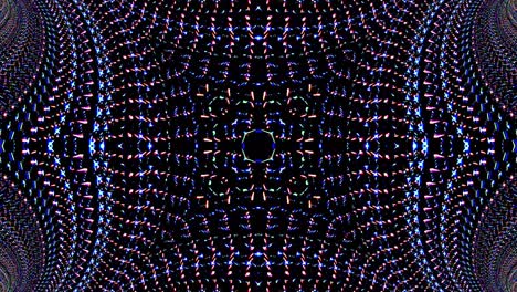 colorful lines glowing waves flower shape background kaleidoscope abstract