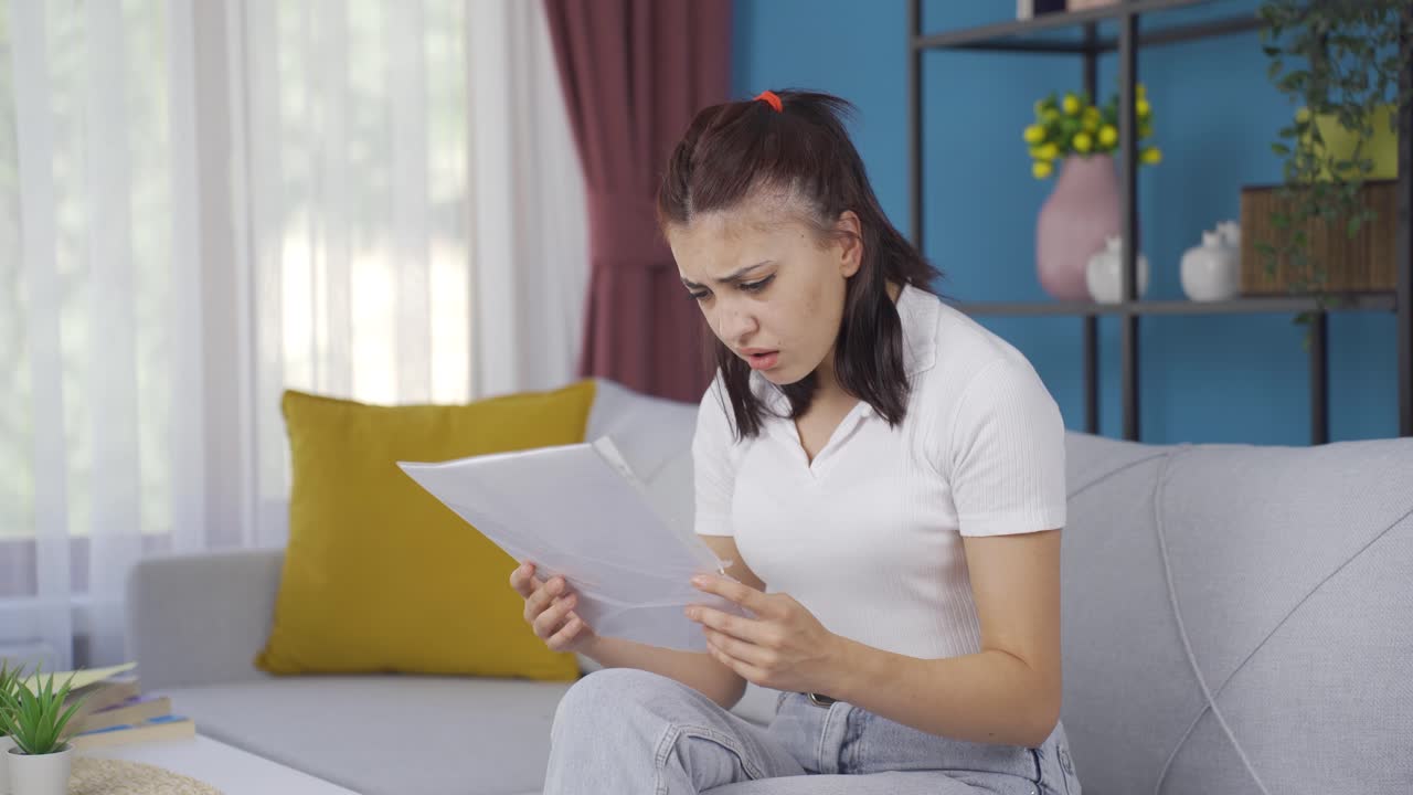 la joven que se preocupa por el papeleo abusivo.
