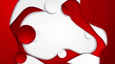 fondo de movimiento corporativo ondulado abstracto rojo y blanco