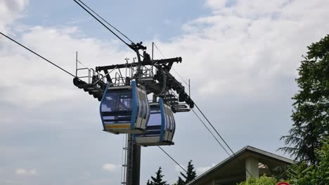 cable car in a city park