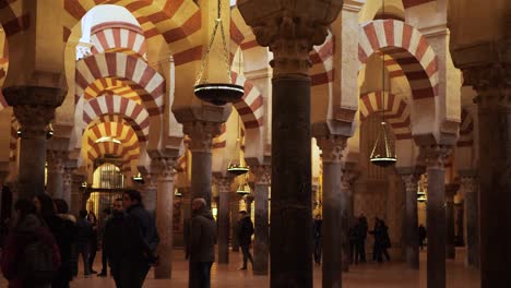 interior of mosque-cathedral of cordoba spain