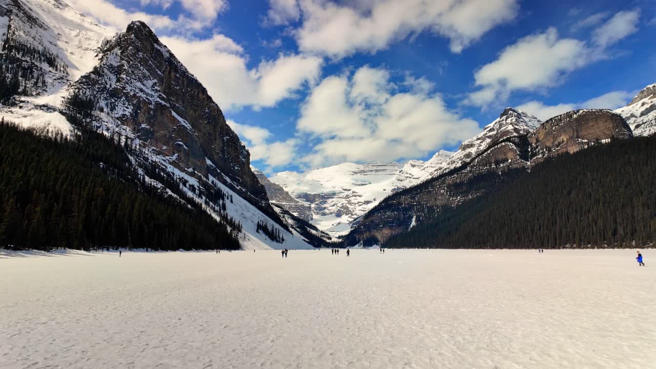 Walking On Frozen Lake Louise