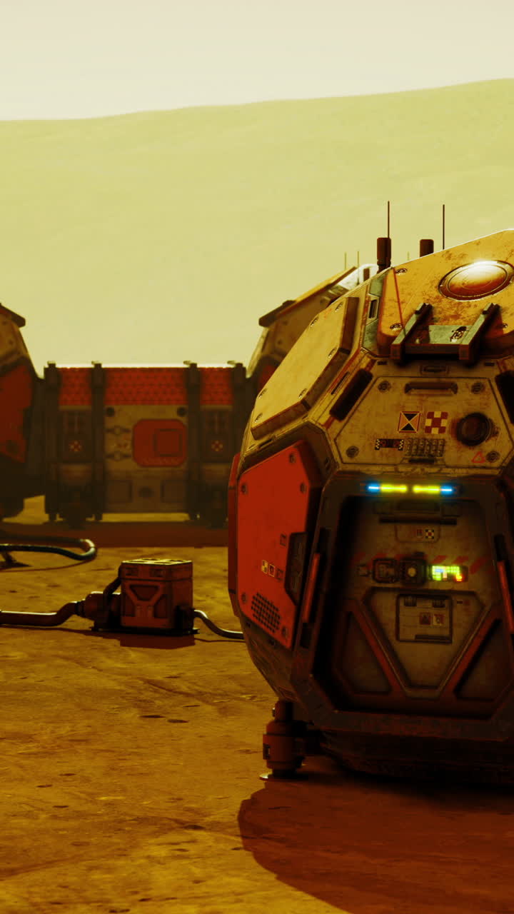 Exploration habitat modules established on the surface of mars