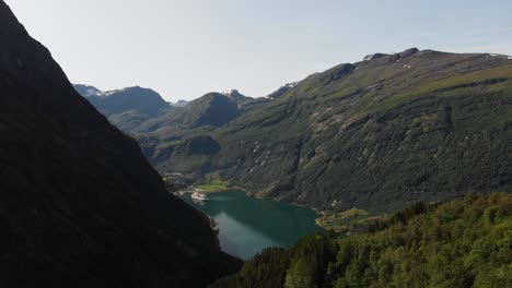 Cruise-ship-in-a-Norwegian-fjord