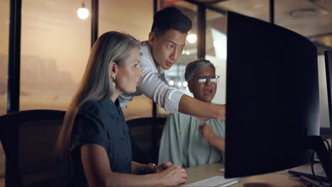 night support, desktop and business people