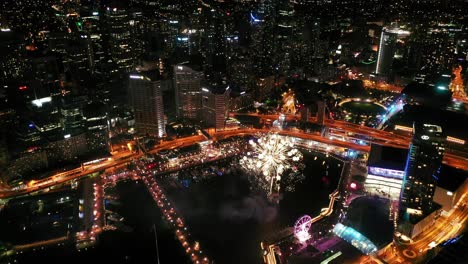 Sydney---Fuegos-Artificiales-Del-Puerto-De-Darling