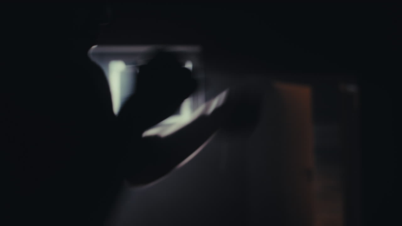 Boxing Training Session in the Dark