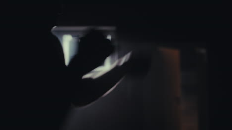 boxing training session in the dark