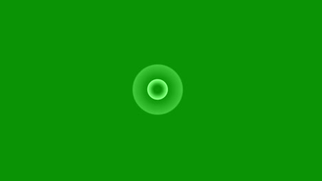 gráficos de movimiento de ondas circulares blancas con fondo de pantalla verde