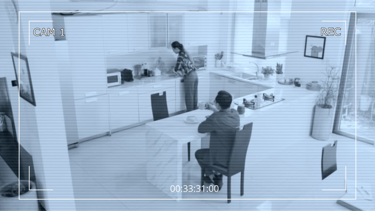Couple Having Breakfast on Weekend Morning Hidden Camera