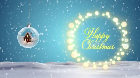 Animation-of-happy-christmas-text-over-winter-scenery