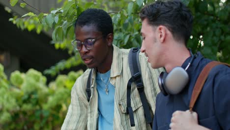 two men in conversation