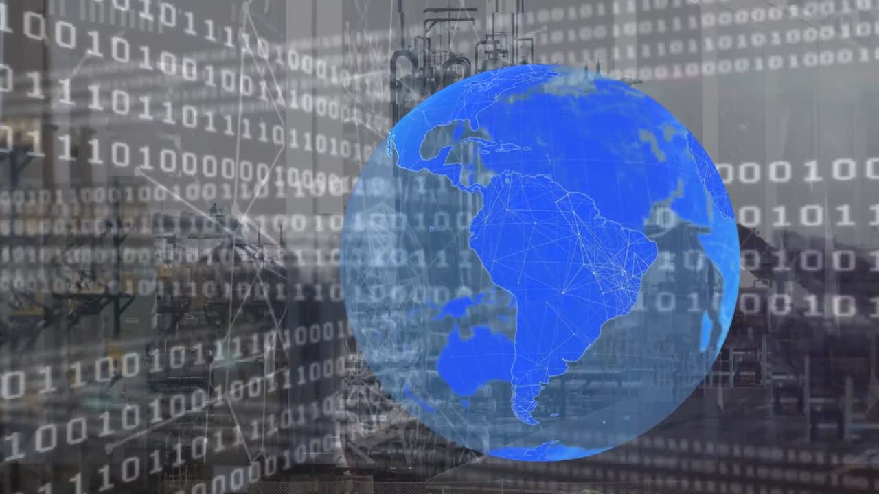 animación del globo sobre el procesamiento de datos