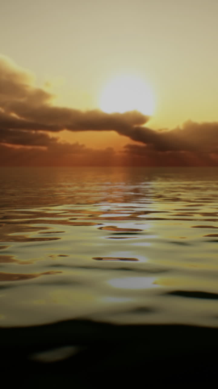 puesta de sol sobre el océano