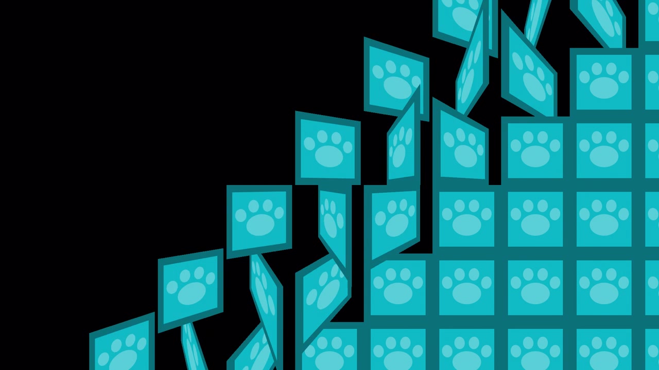 Teal Paw Print Pattern