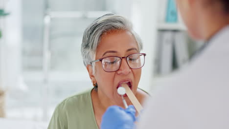 healthcare, dentist and teeth check with mirror