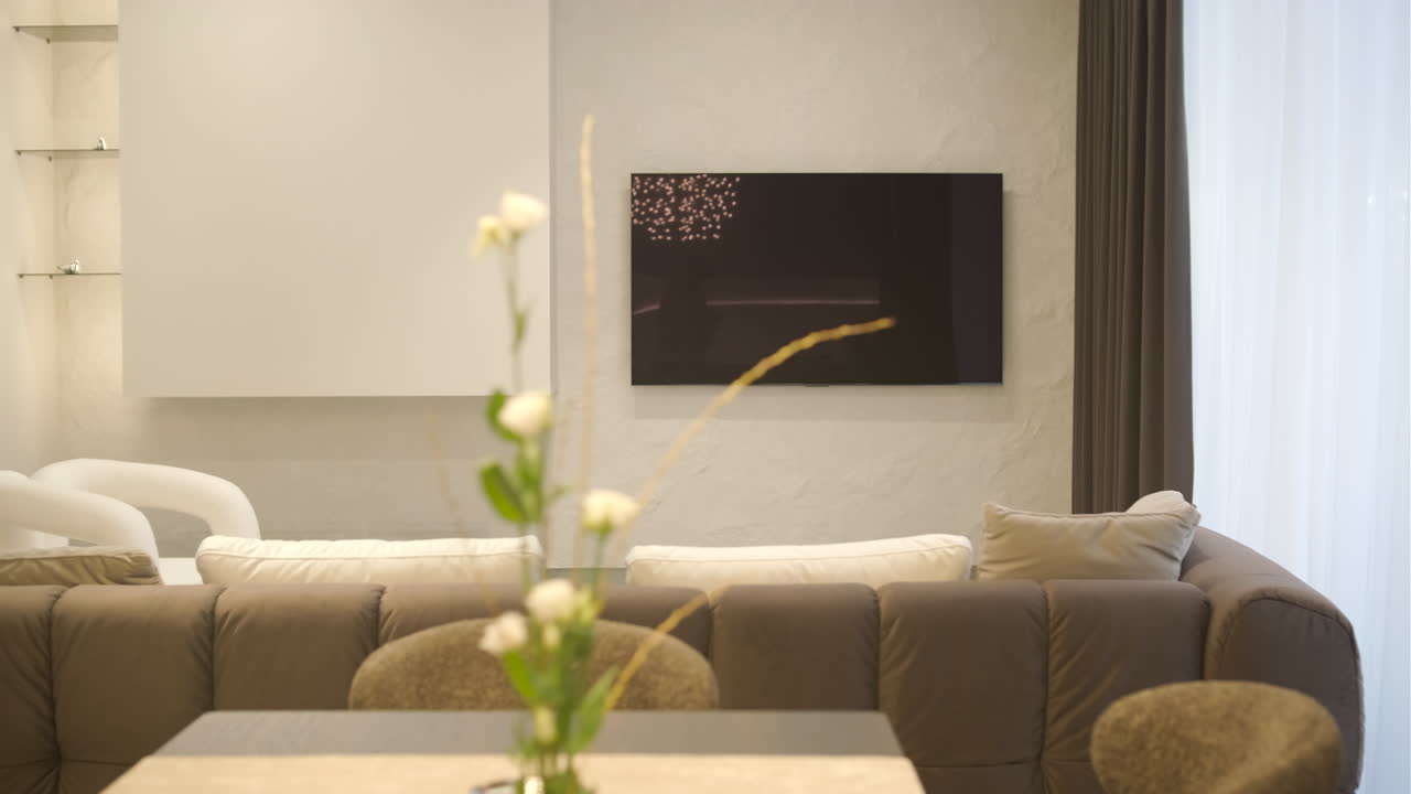 Stylish Modern Living Room Interior with Contemporary Furniture