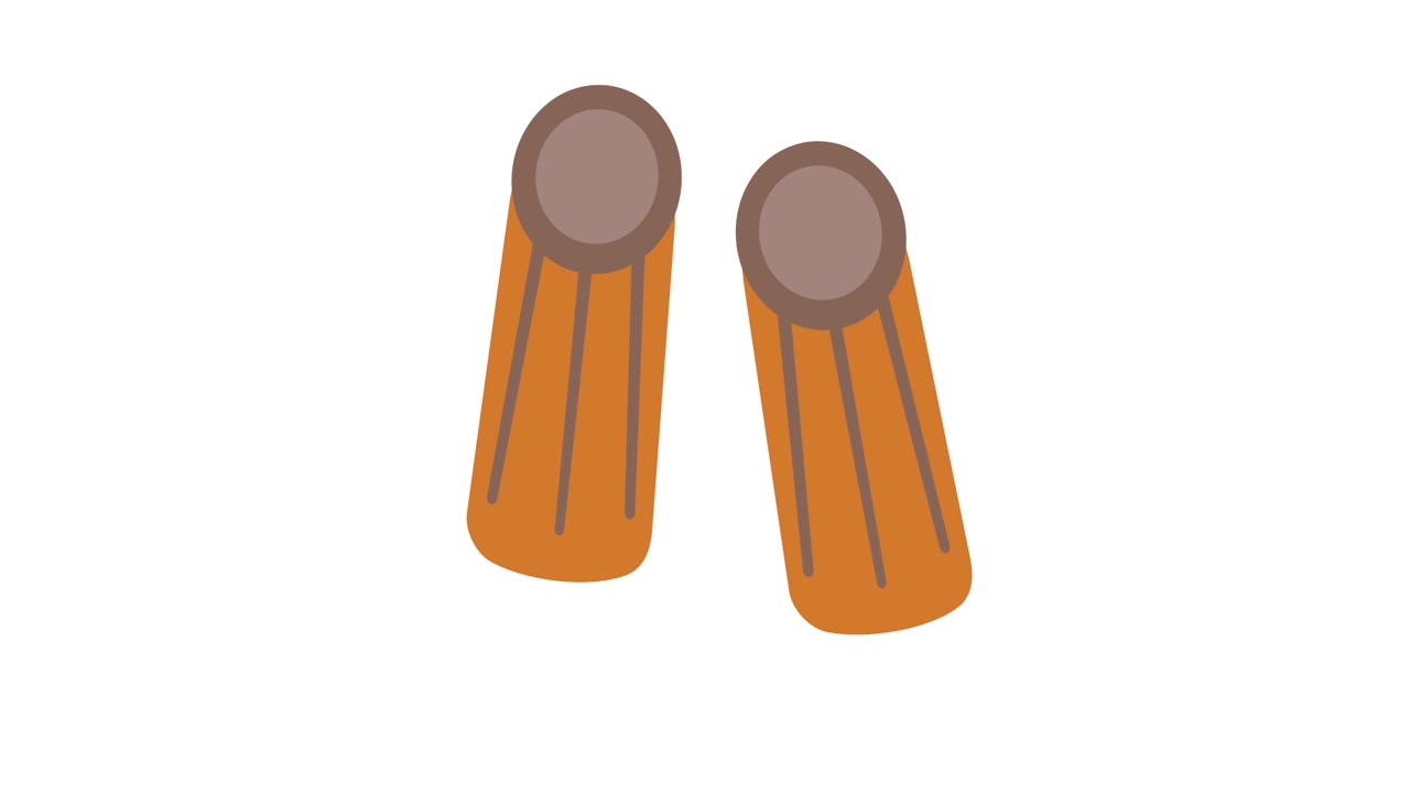 Animated Cartoon Flippers Appearing on White Background