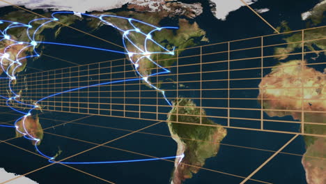 moving grid lines and global network