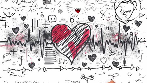 heart doodle art