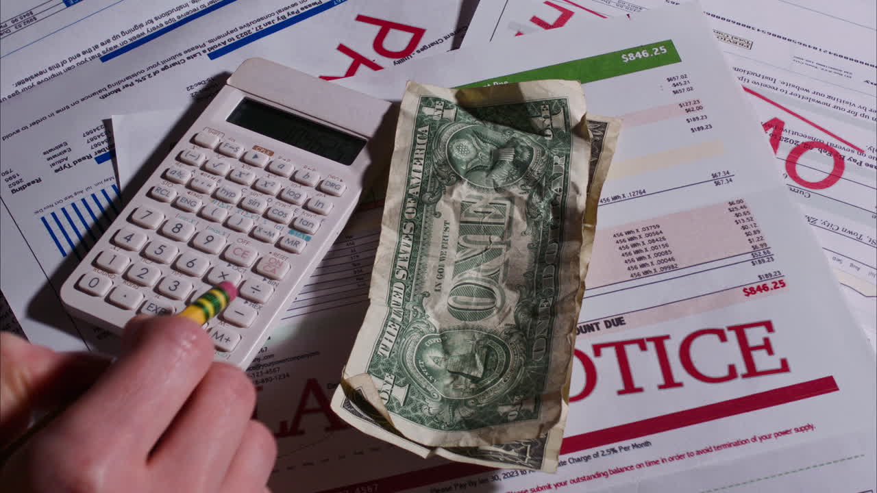 라틴계 남성이 돈을 지불하는 동안 백인 여성은 지연된 금액을 계산합니다.