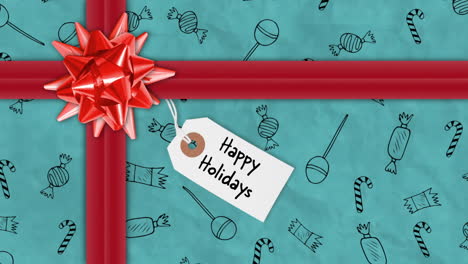 christmas gift in festive wrapping