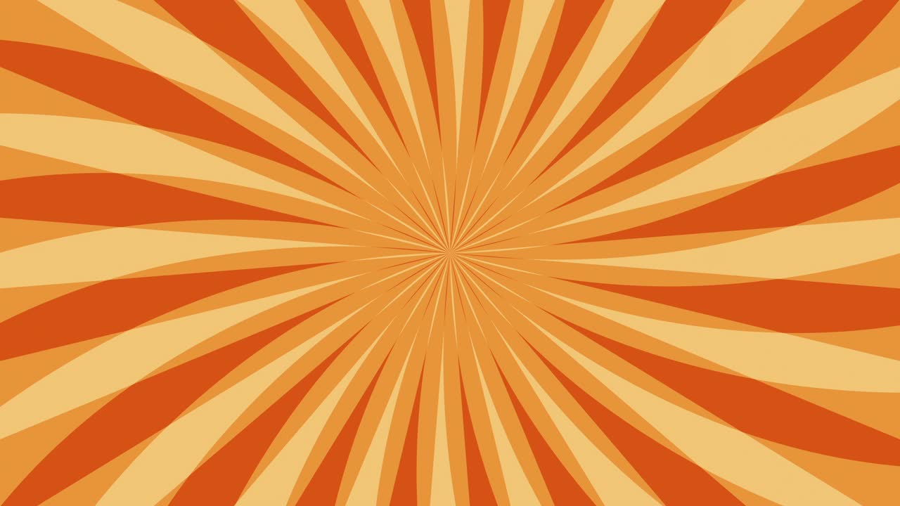 Orange rays with random transparency in retro pop art style in abstract seamless motion graphic loop animation background
