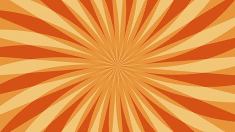 rayos naranja con transparencia aleatoria en el estilo de arte pop retro en un fondo de animación de bucle gráfico de movimiento sin costuras abstracto