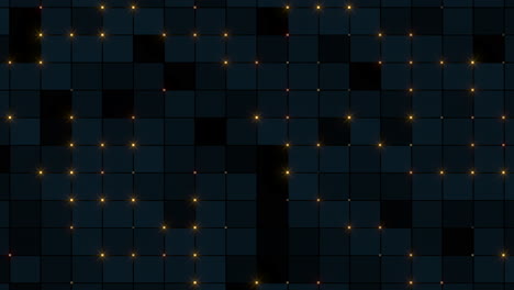 Minimalist-design-dark-blue-grid-with-yellow-lights