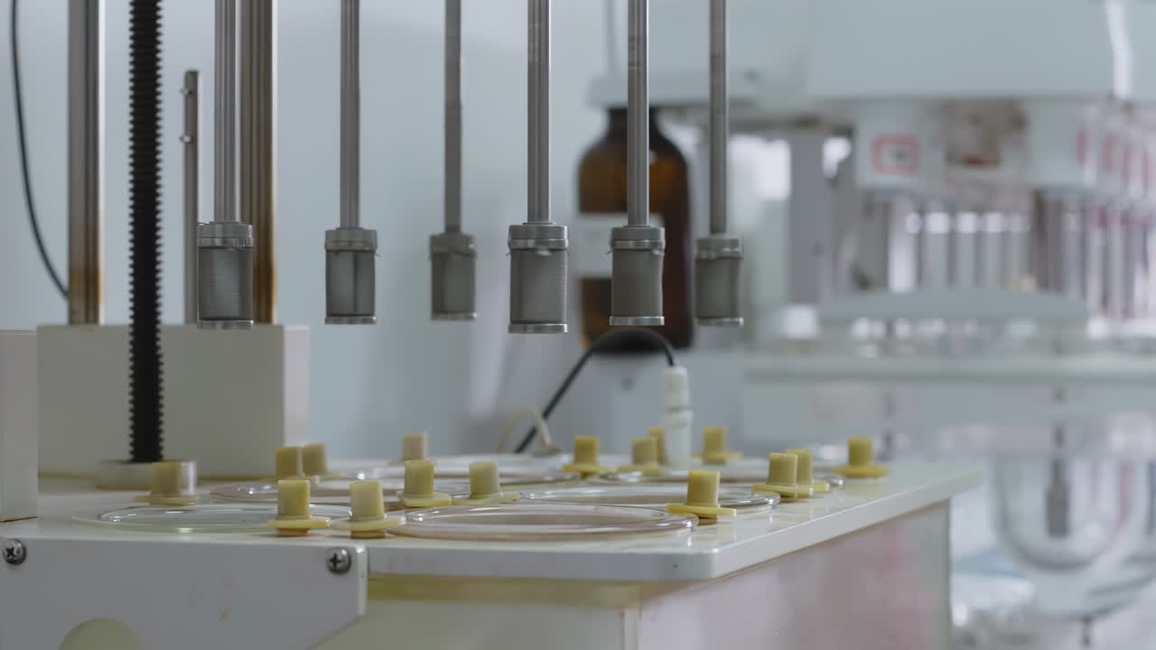 Production of Advanced pharmaceutical manufacturing facility featuring state of art laboratory equipment automation and precision packaging systems for efficient and innovative drug development