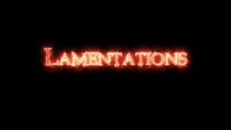 lamentaciones escritas con fuego. bucle